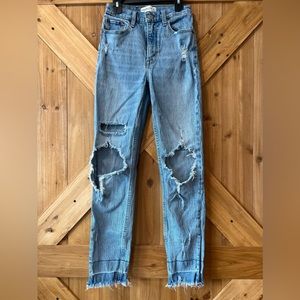 Distressed Mom Jeans, Abercrombie, size 24
